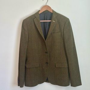 H&M Tweed Blazer 100% Moon Wool 38R